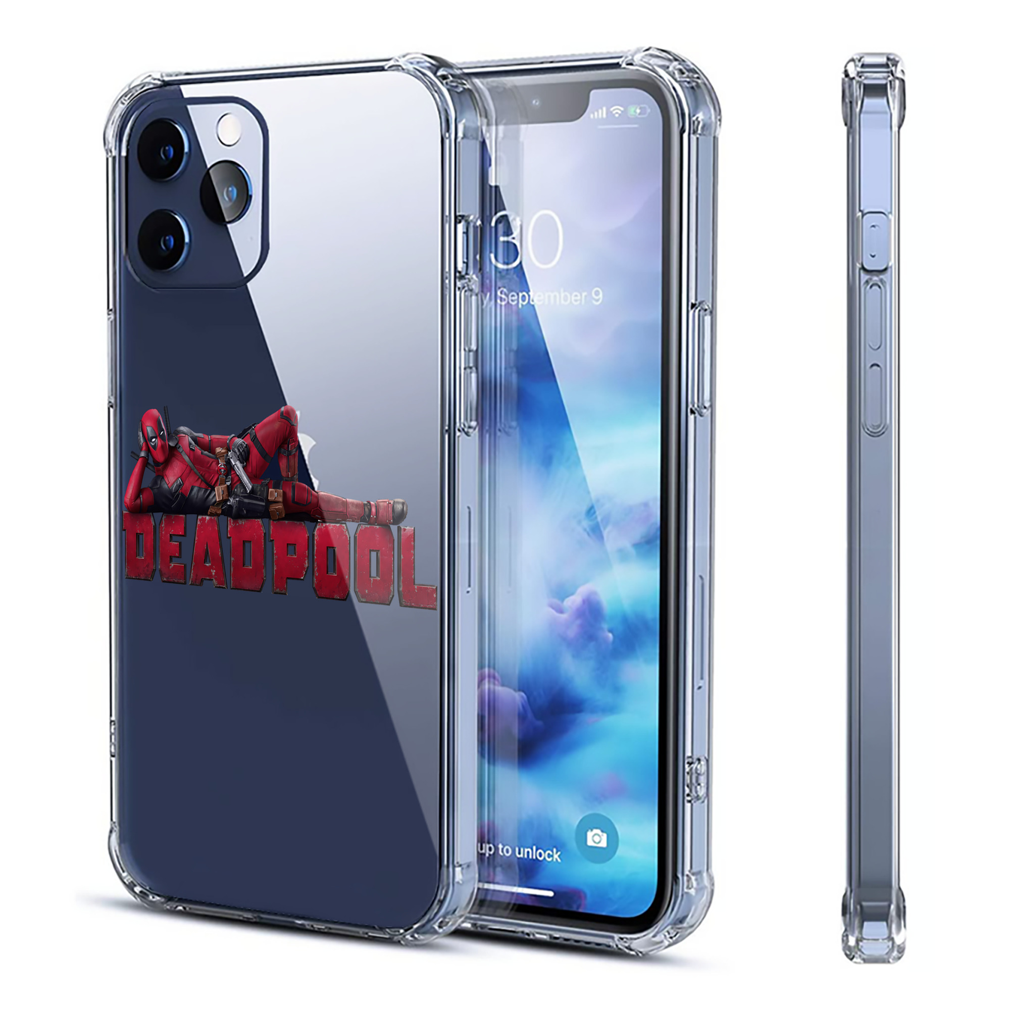（画像用） Deadpool デッドプール 【iPhone 12シリーズ対応】透明スマホケース（クリアソフトケース）